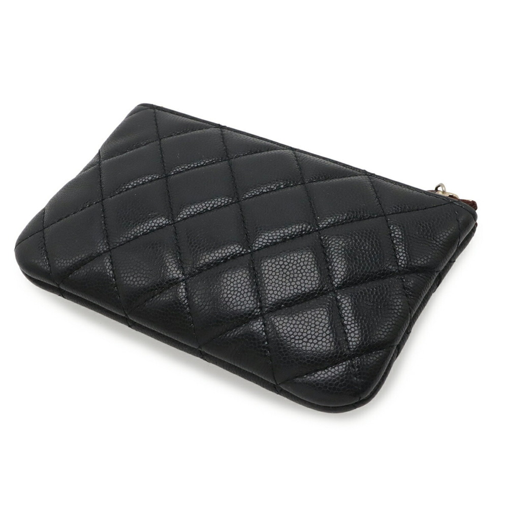 CHANEL Black Caviar Leather Logo Pouch - Picture 3 of 8